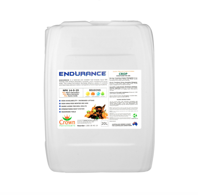 Endurance Liquid NPK Fertiliser maximises yield & vitality